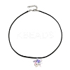 Waxed Cord Necklaces NJEW-P310-08P-01-2