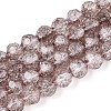 Transparent Crackle Glass Beads Strands GLAA-N053-8mm-03-1