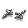 Alloy with Rhinestone Pendants X-PALLOY-N176-12B-NR-1