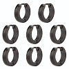 4 Pairs 304 Stainless Steel Chunky Huggie Hoop Earrings EJEW-UN0001-87-1