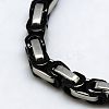 Men's Boys Byzantine Chain Necklaces Fashionable 201 Stainless Steel Necklaces NJEW-I008-48C-2
