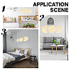 Acrylic Moon Phase Mirror Wall Decor DIY-WH0167-60B-3
