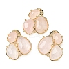 Natural Rose Quartz Links connectors G-E526-28N-1