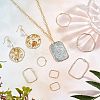 48Pcs 2 Style Alloy Open Back Bezel Pendants PALLOY-CA0002-29-1-4