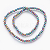 Electroplate Non-Magnetic Synthetic Hematite Beads Strands G-F585-B-4mm-3
