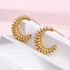 Brass Spiral C-Shaped Stud Earrings EJEW-R025-33G-3