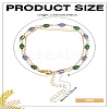 1Pc Brass Enamel Chain Double-strand Bracelets BJEW-LP0004-10-2