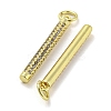 Rack Plating Brass Micro Pave Clear Cubic Zirconia Pendants KK-Q804-23G-2