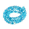 AB Color Plated Transparent Glass Beads Strands GLAA-G127-01-02N-3