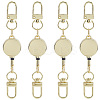 4Pcs Heavy Duty Alloy Retractable Keychain Clasps FIND-SC0016-49G-1