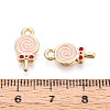 Light Gold Tone Alloy Enamel Pendants FIND-N011-17KCG-3