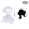 Ponytail Girl Clear Acrylic Soap Stamps DIY-WH0437-003-4