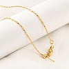 Brass Column Ball Chain Adjustable Slider Necklaces LS-NJEW-E157-04G-3