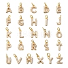 26Pcs Letter A~Z Rack Plating Brass Charms KK-B092-30-G-1
