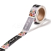 Flower Pattern Paper Gift Tag Stickers DIY-C011-02B-3