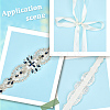 Flower Full Crystal & Montana Rhinestone Handmade Bridal Belts for Wedding Dresses AJEW-WH20006-233A-02-5