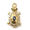 Brass Micro Pave Cubic Zirconia Pendants KK-U055-07G-01-1