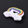 Rainbow with Cloud Cotton & Non-Woven Fabric Brooch LS-JEWB-A003-01-3