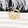 304 Stainless Steel Adjustable Open Cuff Rings for Women RJEW-U062-01E-G-1