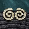 Brass Micro Pave Clear Cubic Zirconia Stud Earrings EJEW-H158-07A-G-2