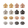 Hollow Brass Micro Pave Clear Cubic Zirconia Beads ZIRC-TA0001-16-2