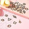 28Pcs 7 Styles Alloy Enamel Pendants FIND-FS0003-23-10