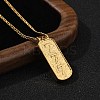304 Stainless Steel Rectangle Number Pendant Necklaces NJEW-D300-01G-07-1