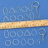 DIY Hexagon/TeardropOval/Triangle Brass Dangle Earring Jewelry Making Kits DIY-FS0007-62-5
