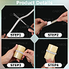 3 Yards 3 Styles Self-adhesion ABS Imitation Pearl with Rhinesatone Hotfix Rhinestone DIY-CY0001-88-5
