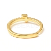 Clear Cubic Zirconia Initial Letter Adjustable Ring RJEW-C052-01G-F-3