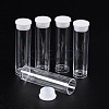 Clear Tube Plastic Bead Containers with Lid X-C068Y-1