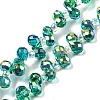 Electroplate Transparent Glass Beads Strands X-EGLA-P052-01A-AB06-1