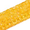 Crackle Transparent Glass Beads Strands GLAA-N062-4mm-07-1