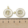 Brass Micro Pave Cubic Zirconia Pendants KK-G485-19E-G-3