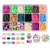 126g 15 Colors Handmade Polymer Clay Beads CLAY-SZ0001-32-1