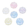 Rainbow Iridescent Plating Acrylic Beads OACR-N010-078-2