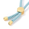 Half Finished Twisted Milan Rope Slider Bracelets FIND-G032-01G-04-5