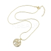 Brass Micro Pave Clear Cubic Zirconia Pendant Necklaces for Women NJEW-M009-04G-A-2