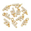 SHEGRACE Brass Micro Pave Clear Cubic Zirconia Pendants XGRQ29628-394G-F-1