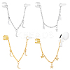 Silicone & Brass Earphone Chains HJEW-OC00027-1