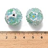 Polymer Clay Rhinestone Beads with Resin X-RESI-Z045-07-3
