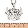 201 Stainless Steel Pendant Necklaces NJEW-C066-16P-3