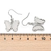 Natural Mixed Stone Brass Dangle Earrings EJEW-M081-01P-3
