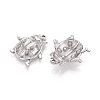 304 Stainless Steel Pendant Rhinestone Settings STAS-T067-84P-2