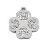 304 Stainless Steel Rhinstones Pendants STAS-I327-16P-1
