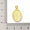 Virgin Mary Theme Rack Plating Brass Micro Pave Cubic Zirconia Pendants KK-G513-36G-3