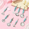 8Pcs Alloy Pendant Decorations HJEW-CJ00075-6
