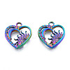 304 Stainless Steel Pendant Rhinestone Settings STAS-N098-225M-3