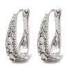 Teardrop Rack Plating Brass Micro Pave Cubic Zirconia Hoop Earrings EJEW-A027-07P-1