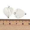 Natural Shell Heart Pendants STAS-D378-34P-3